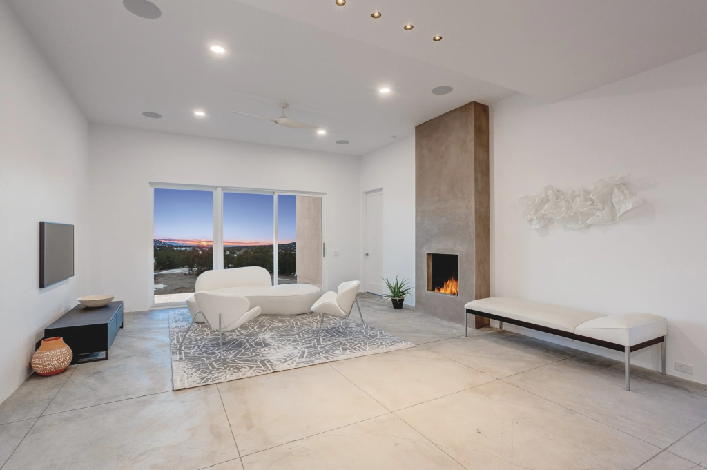 Finished living room built by Southern Star Builders